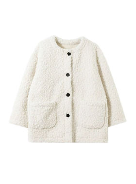 【甜馨粉丝专享  】白色羊羔毛皮毛一体25121003