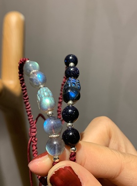 情侣天然貔貅男女款红绳手链