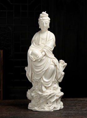 工艺陶瓷摆件观音德化佛像装饰品