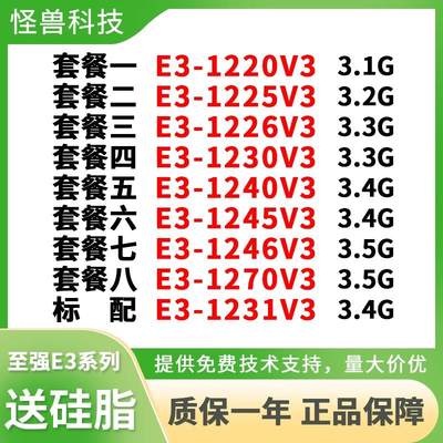 e3-1220v3 1225 1230v3 1240 1245 1246 1270v3 1231v3 处理器cpu