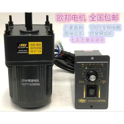 台湾opg电机 交流220V 25W 齿轮减速电机 41K/4IK25RGN-C调速马达