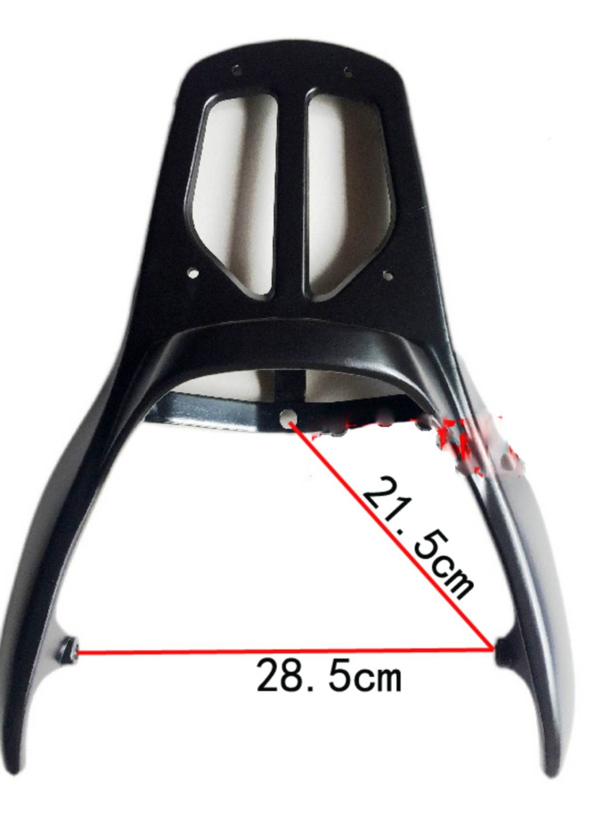 摩托车福喜 巧格 加厚型后货架 后尾翼 金属黑色 优质铝合金材质