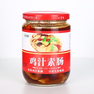 河南食品特产鸡汁素肠罐头香辣下酒菜开胃面筋卷小吃下饭手撕素鸡