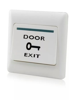 E6塑料开关门禁开关自复位按钮出门按压EXIT闭合按键86型明装暗装