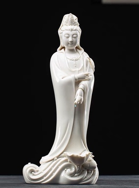 滴水观音菩萨家居客厅德化白瓷