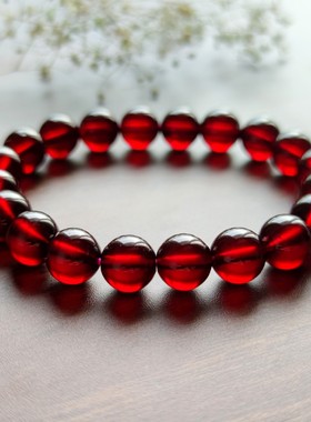 玻璃体手链橙红石榴石