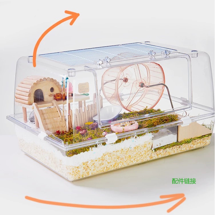 仓鼠金丝熊笼子配件铁丝地盘亚克力门47基础笼6080一米70育婴加高