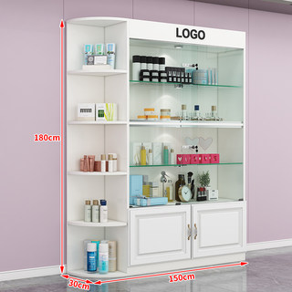 美容院产品展示柜化妆品玻璃门柜子商用带锁透明理发店样品礼品柜