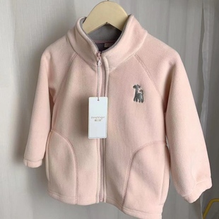 2025新款春秋冬摇粒绒外套女童奥粒绒外套儿童珊瑚绒保暖内胆立领