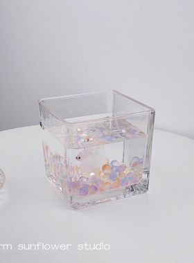 梦幻玻璃珠无孔鱼缸造景饰品材料