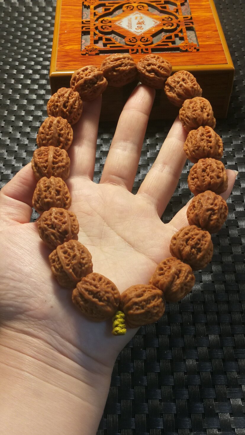 高端野生门头沟文玩核桃小核桃麦穗水龙纹顺纹京八棱手持平底粗筋