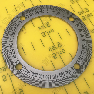 刻度盘定位孔盘量角器不锈钢盘圆形配件90x61x2 A012直销恒久万丰