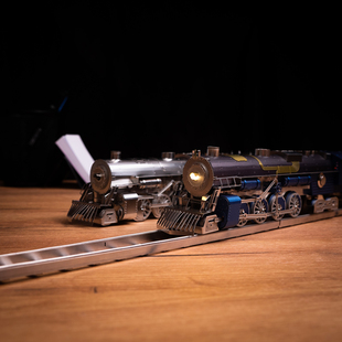模型高难度玩具男生日礼 高档极地特快火车3d金属拼图精密机械拼装