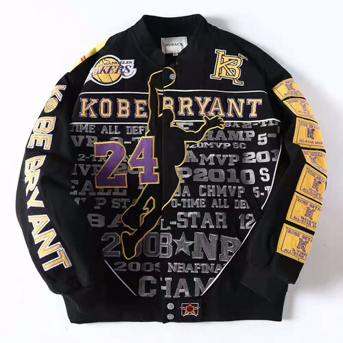 dudack科比KOBE男女潮牌宽松棒球服秋冬新款加厚加绒夹克潮流外套 - 封面