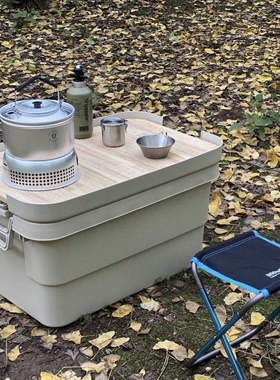 蛋卷桌板配套DOD储物箱桌板RISU收纳箱50露营车载箱板实木盖子