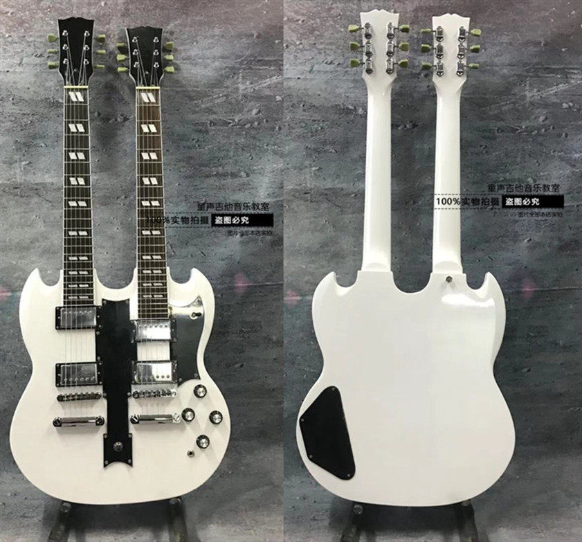 高端定制款 sg400双头电吉他 演出级双琴颈sg吉他 可定制12十二弦