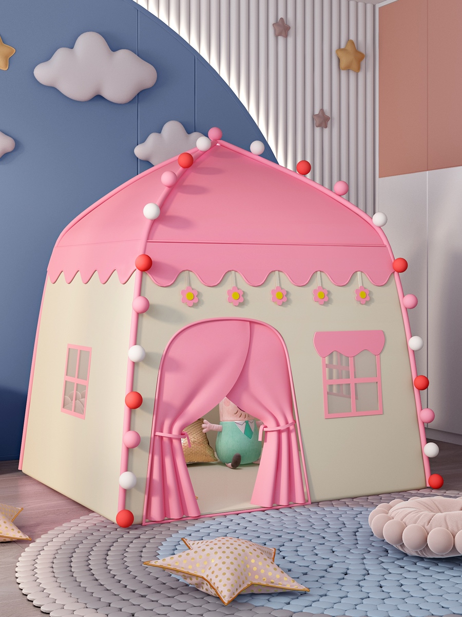 儿童家庭小帐篷放在家里的房一键折叠秘密基地布置公主的梦幻小屋