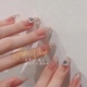 Ash美甲新娘假指甲贴片穿戴孕妇纯手工爱心钻石亮片成品简约牢固