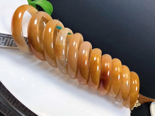 一博珊福精品天然珊瑚玉冰彩糖料手镯