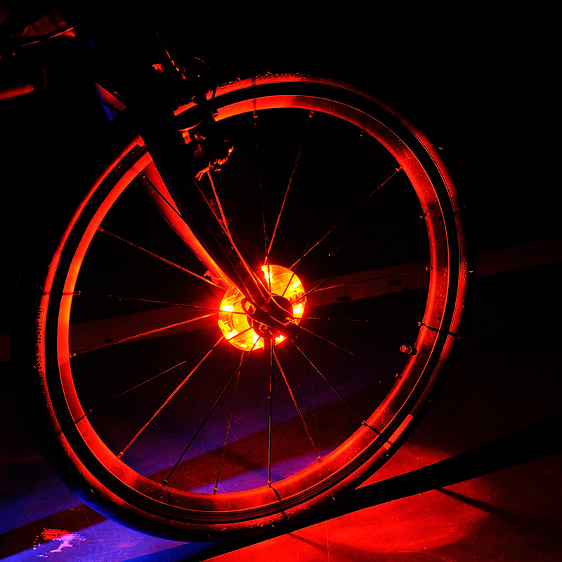 自行车灯夜骑风火轮骑行装备单车配件套装山地车轮胎灯车轮装饰灯