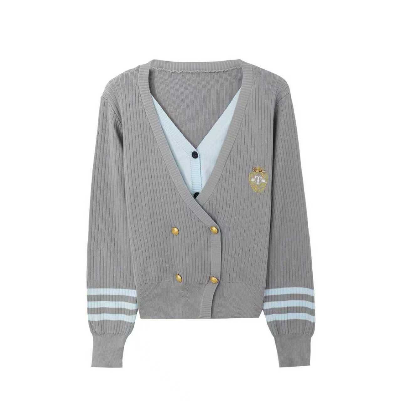 【高端定制】高级感假两件针织衫毛衣开衫外套9.16