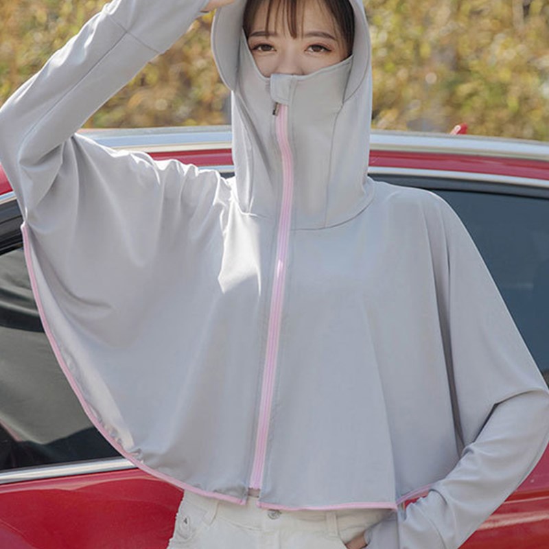 .防晒衣女长袖2023年新款冰丝防紫外线电动车防晒服骑车防晒披肩