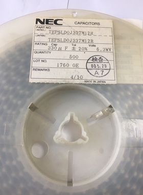 TEPSGV0J337M12R 钽电容 低阻抗 330UF 6.3V D型7343-31 337M NEC