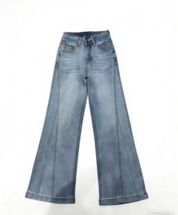 宽松不贴腿拖地裤 8118 女韩版 玉米专享～四面弹牛仔筒喇裤