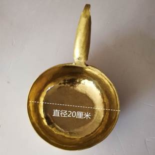 手工锻打加厚铜瓢铜水勺铜勺子铜锅火锅 瓢黄铜水瓢传统老式