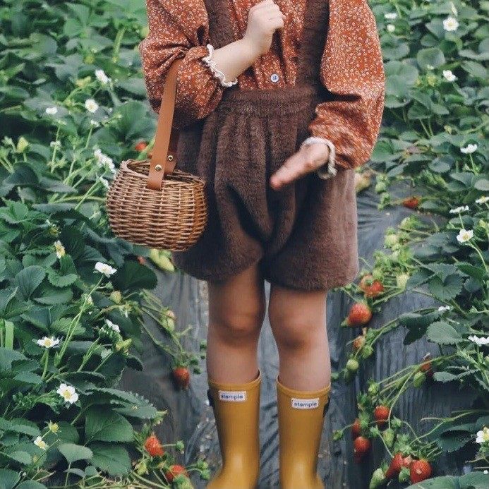 ins韩版可爱儿童手提篮子时尚女童摆拍包包幼儿包小女孩手拎包