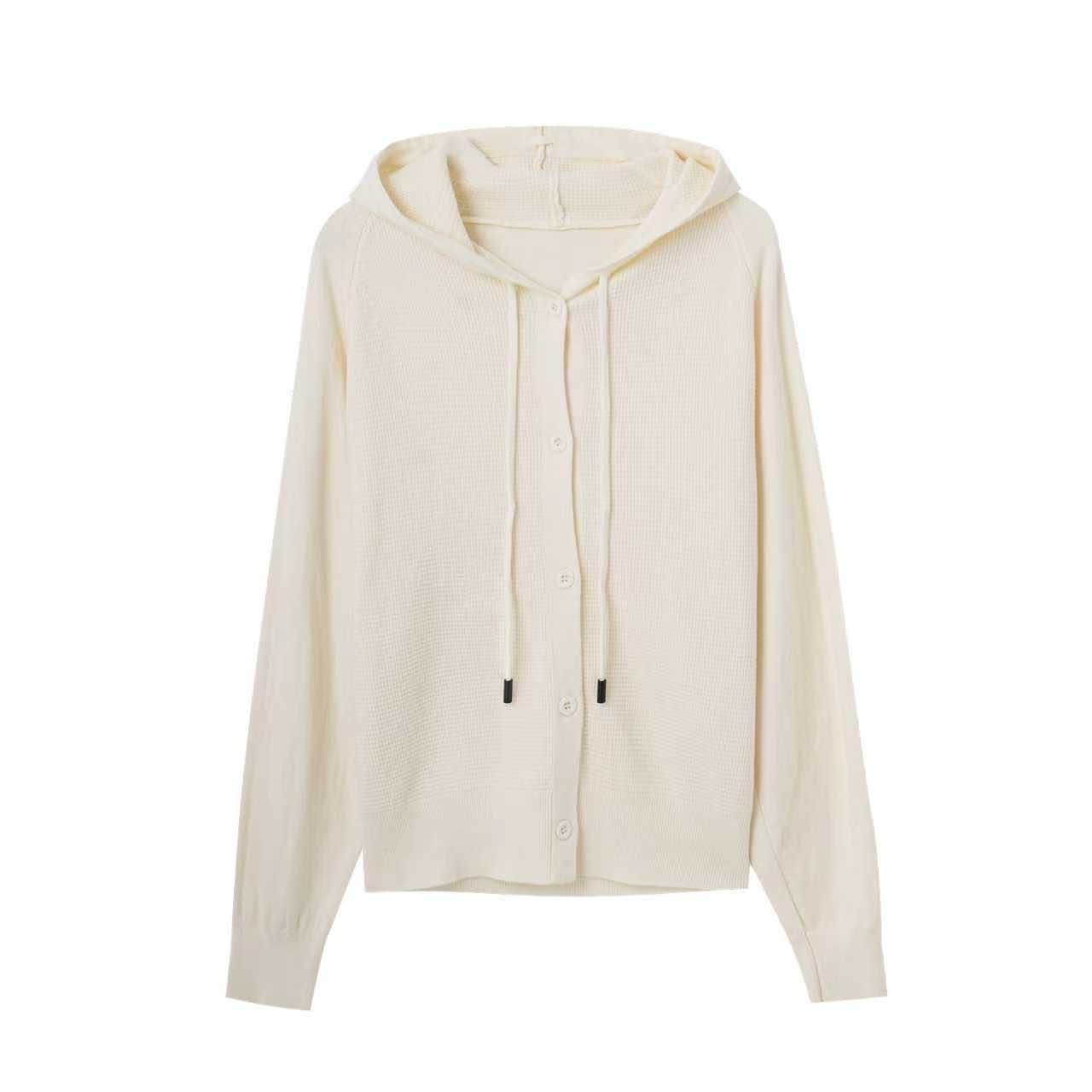 【小田专享】连帽针织开衫宽松毛衣外套