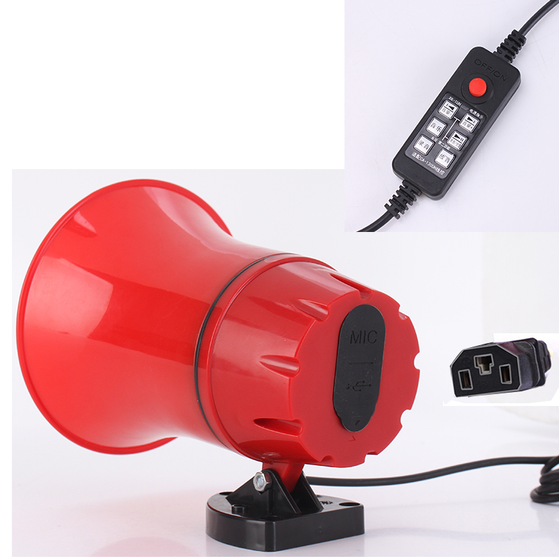 扩音器12v60v大功率车载录音喊话器扬声摆摊户外宣传叫卖充电喇叭
