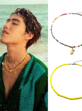 bkpp手机广告黄珠金鱼项链圈奶酷