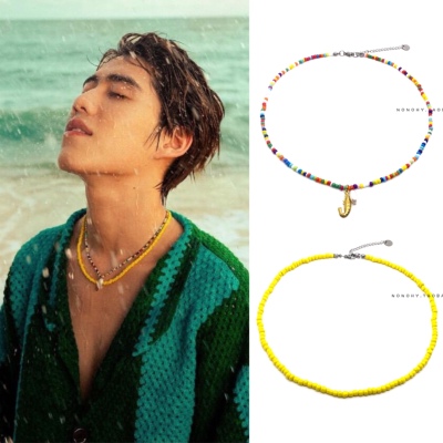 bkpp手机广告黄珠金鱼项链圈奶酷