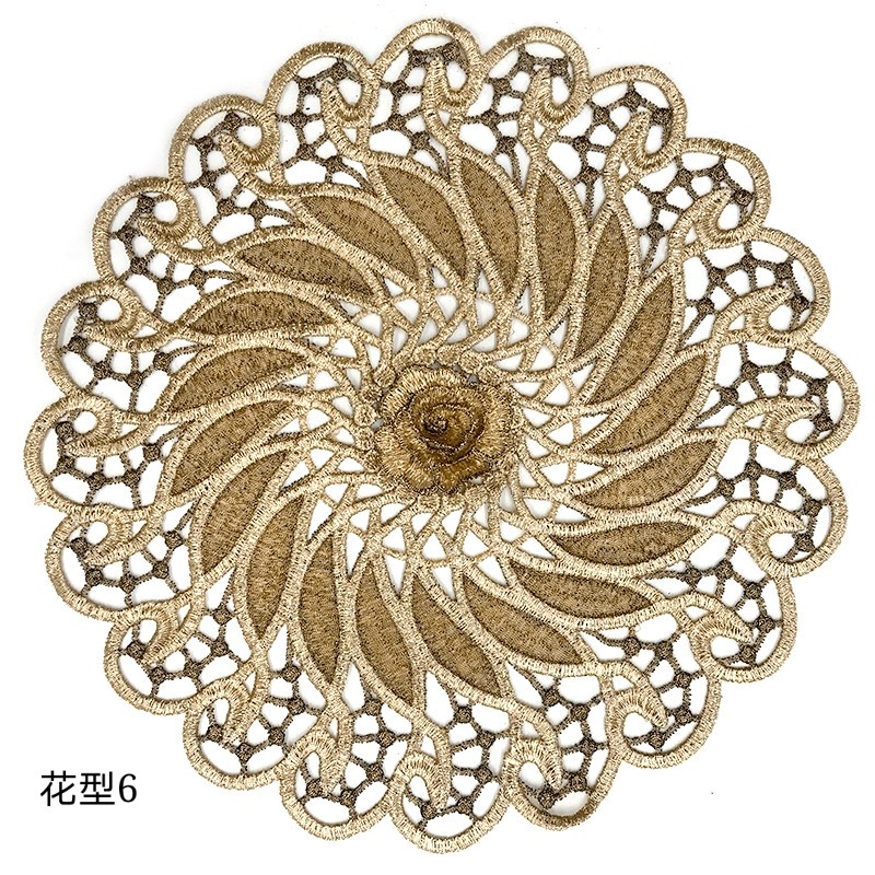 新中式风蕾丝奢华镂空浮雕花瓶垫