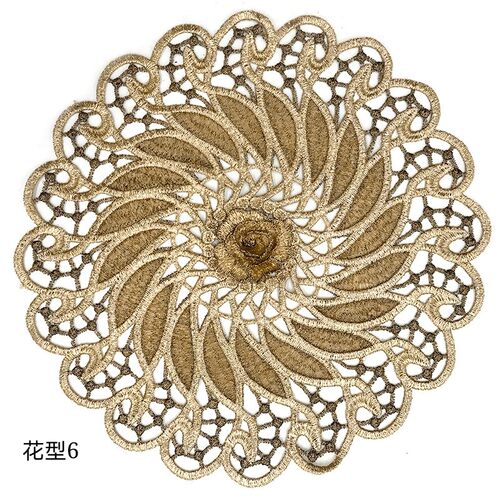 新中式风蕾丝奢华镂空浮雕花瓶垫