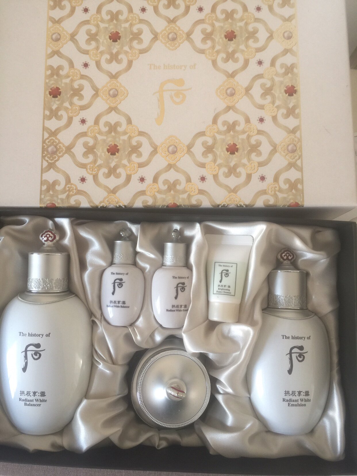 专柜正品whoo后拱辰享雪美白套盒乳霜护肤品三件套