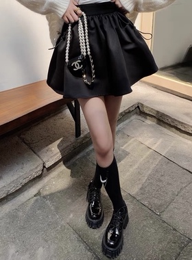 花花家高腰A字短裤女2025年春夏新款休闲性感蓬蓬裙裤百搭减龄