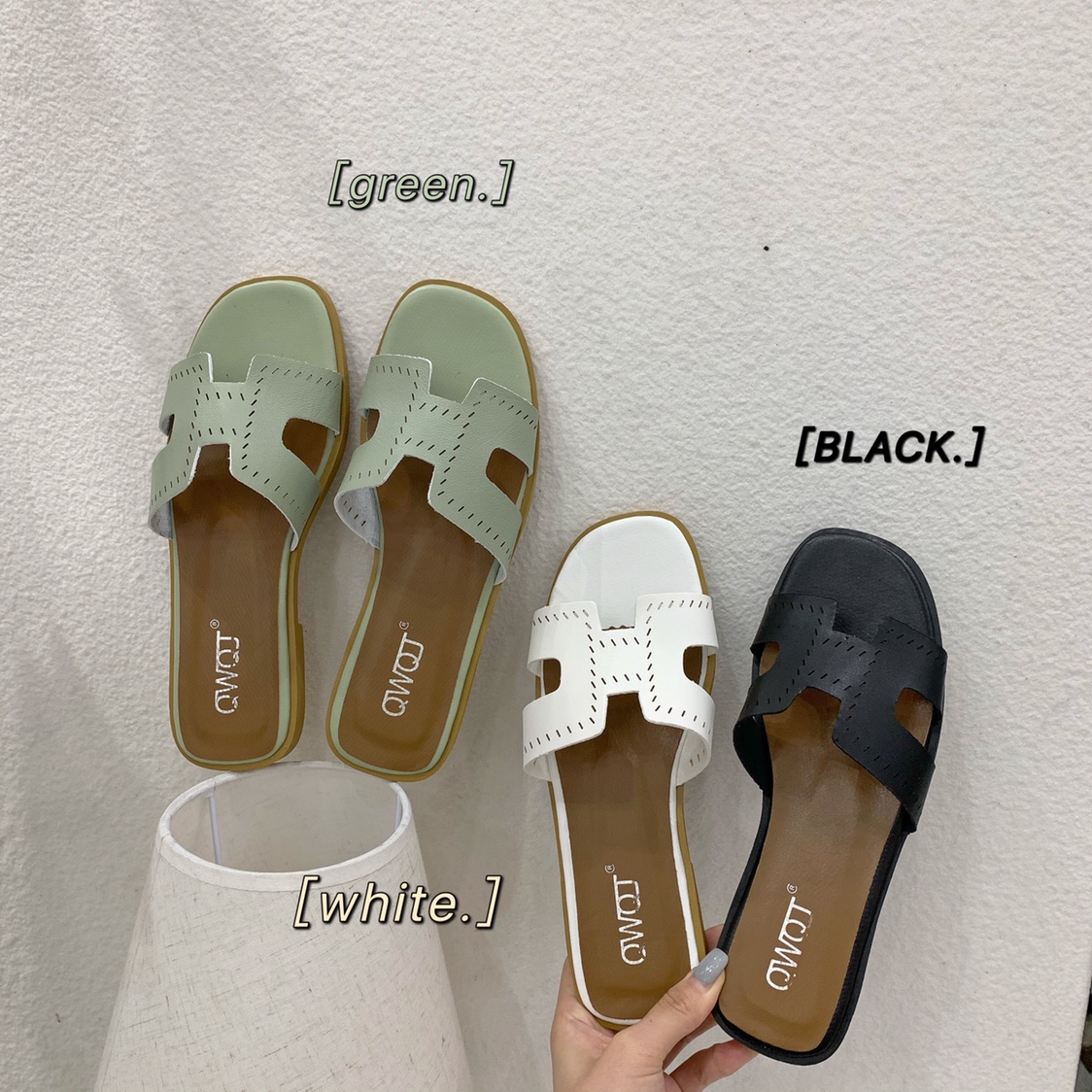 Real price simple fashion h slippers casual women's flat sandals easy to wear