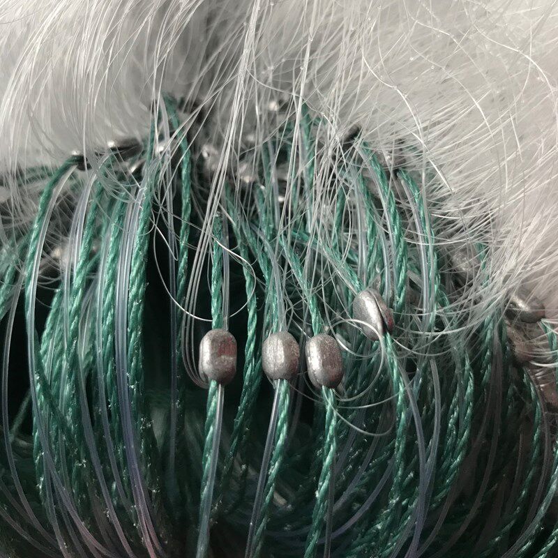 鱼网粘网 三层网小鱼鱼p网丝网粘网三层100米沉网鲫鱼大鱼小白鱼