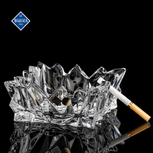 捷克BOHEMIA进口水晶玻璃烟灰缸办公室烟缸客厅摆件家居装 饰烟缸