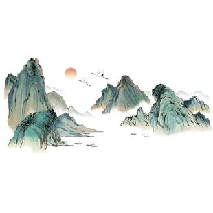 饰 山水风景画壁纸自粘墙画壁画客厅电视沙发背景墙贴纸贴画墙面装