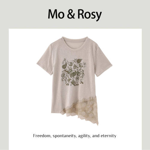 MO&ROSY【菲林画廊】百搭气质圆领短袖MR512D083