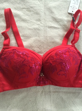 两件包邮 莎莲妮正品秋冬新款14213高贵刺绣舒适聚拢厚模杯A杯