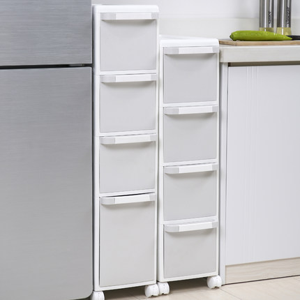 22CM厨房夹缝收纳置物架塑料冰箱窄缝置物柜家用收纳架缝隙收纳柜