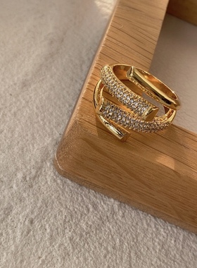 气质百搭微镶网红不褪色夸张戒指