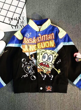 dudack男女童潮牌新款上衣卡通宝宝棒球服刺绣儿童夹克外套