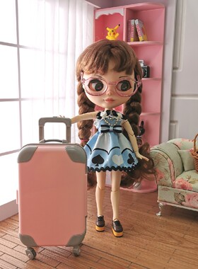 BJD SD娃娃6分小布Blyhte拉杆箱行李箱旅行箱日常风拍照道具装饰