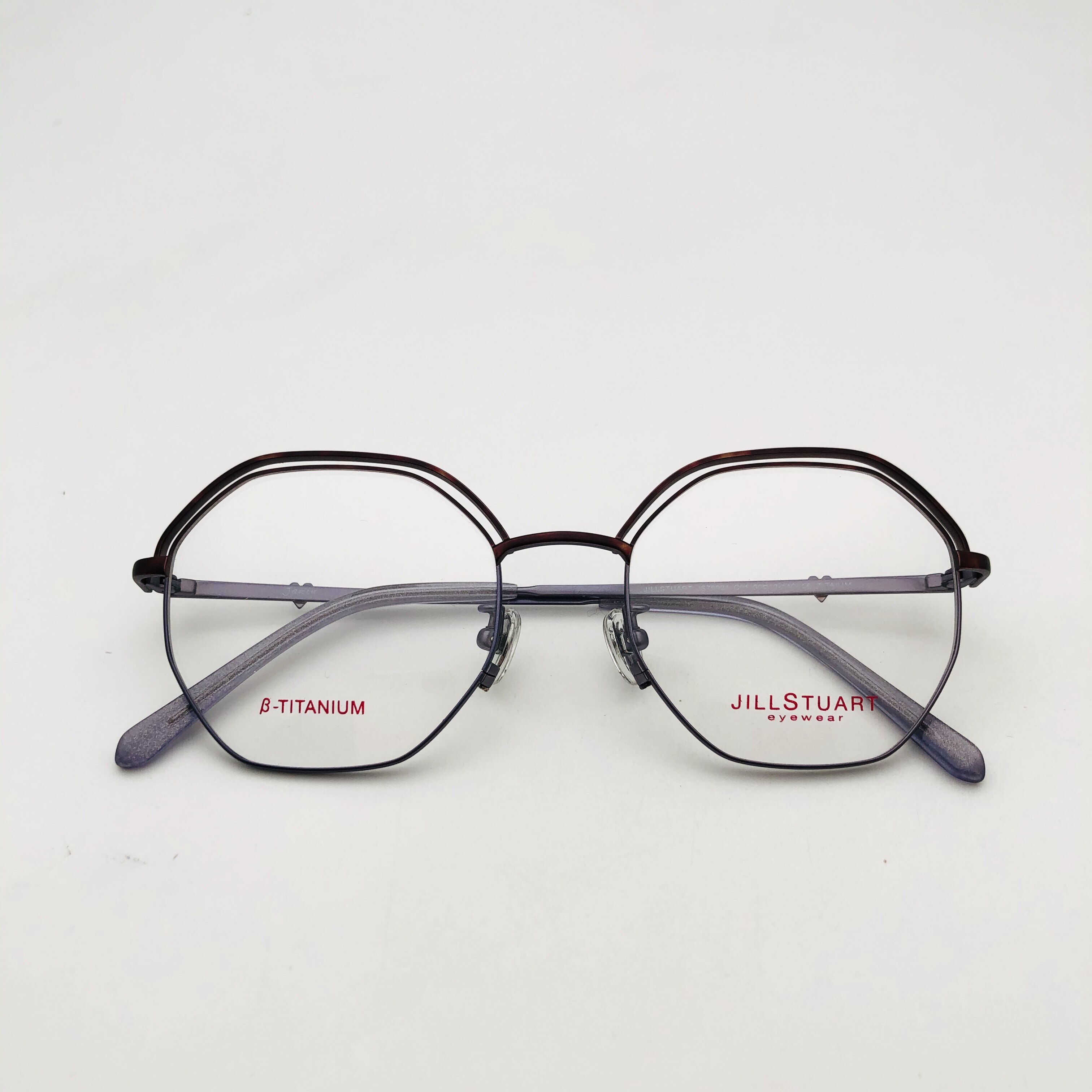 jillstuart姬丝图特素颜多边型眼镜框镜架超轻纯钛眼镜框js70021