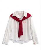 玉米专享～早春百搭叠穿衬衣衬衫 86033 送披肩